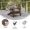 Flash Furniture Brown Adirondack Patio Chair with Cupholder LE-HMP-1044-10-BR-GG - alternate 6